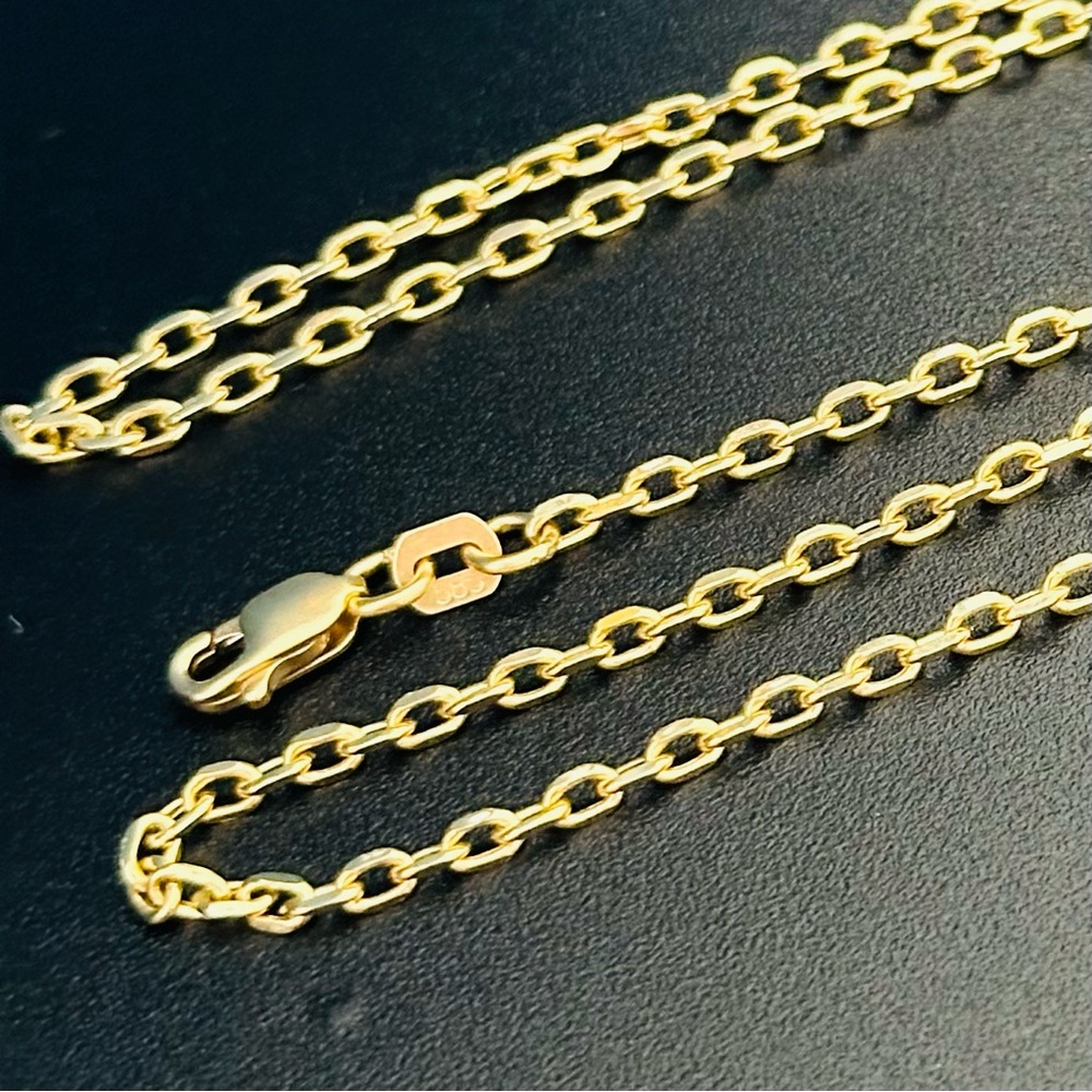 20”  2.5 mm Real 14K Solid Gold Forzentina Chain Necklace - Picture 14 of 17